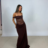 NATALIE ROLT (brown) Sloane lace maxi