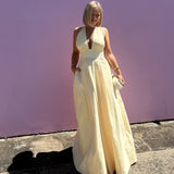 HANSEN AND GRETEL (butter yellow) Evalina Taffeta gown