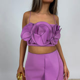 ACLER (purple) Underwood flower skirt set