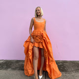 LEO LIN (orange) Illiana rose flower gown
