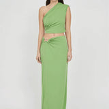 FRIEND OF AUDREY (green) Kerr jersey skirt set