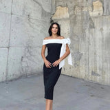 YOJANI (black/white) Valentina midi