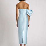 ELIYA THE LABEL (blue) Maisie one shoulder midi
