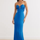LEXI (blue/sapphire) Magnolia strapless silk