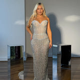 ALBINA DYLA (baby blue) Oceanic Strapless Gown