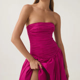 AJE (magenta) Violette bubble hem maxi