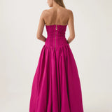AJE (magenta) Violette bubble hem maxi