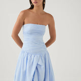 AJE (baby blue) Violette bubble hem maxi
