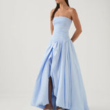 AJE (baby blue) Violette bubble hem maxi