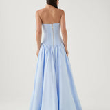 AJE (baby blue) Violette bubble hem maxi