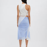 CHRISTOPHER ESBER (blue/white) Disender draped skirt