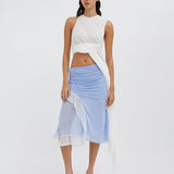 CHRISTOPHER ESBER (blue/white) Disender draped skirt