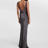 CHRISTOPHER ESBER (grey) Cutout silk satin  maxi
