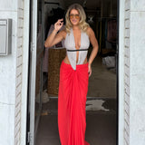 BEC AND BRIDGE (red/grey) Anaya cut out maxi