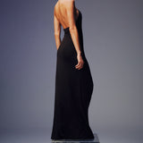 MISHA (black) Jennifer Cupro drape gown