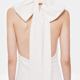 MISHA (white) Evianna halter bow gown