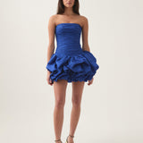 AJE (cobalt blue) Violette bubble hem mini