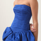 AJE (cobalt blue) Violette bubble hem mini