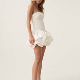 AJE (white) Violette bubble hem mini