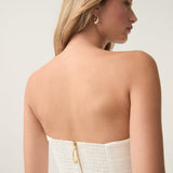 AJE (white) Violette bubble hem mini