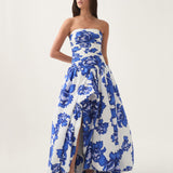 AJE (cobalt blue floral) Behold boldly blooming maxi