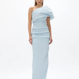 RACHEL GILBERT (baby blue) Kat one shoulder maxi