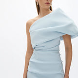 RACHEL GILBERT (baby blue) Kat one shoulder maxi