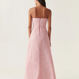 AJE (baby pink) Soundscape a-line strapless maxi