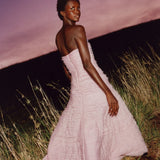 AJE (baby pink) Soundscape a-line strapless maxi