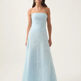 AJE (baby blue) Soundscape a-line strapless maxi