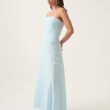 AJE (baby blue) Soundscape a-line strapless maxi
