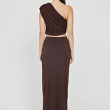 FRIEND OF AUDREY (brown) Kerr jersey skirt set