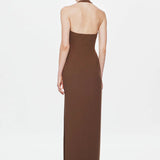 MISHA (brown) Alusia halter Maxi