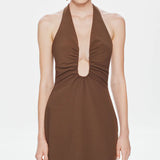 MISHA (brown) Alusia halter Maxi