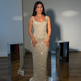 ALBINA DYLA (champagne/silver) Stardust Corset Gown