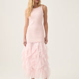 AJE (baby pink) Elations knit fluffy maxi