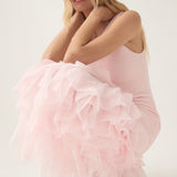 AJE (baby pink) Elations knit fluffy maxi