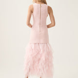 AJE (baby pink) Elations knit fluffy maxi