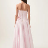 AJE (pastel pink) Splendour bubble hem flower maxi