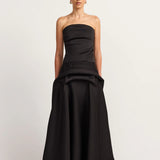 TOJHA (black) Gaia strapless gown