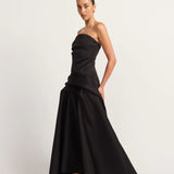 TOJHA (black) Gaia strapless gown