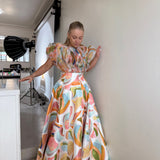 ACLER (multi colour) Warburton skirt/top set