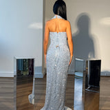 ALBINA DYLA (blue) Elissa Halter High Split Custom Gown
