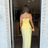 JEFRE SEI (yellow) Landon halter maxi