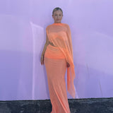 DZO (orange/apricot) Liorah top/skirt set