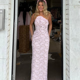 MOSSMAN (pink) Lucia lace maxi