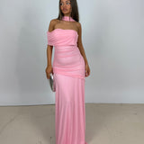BY NICOLA (pink) Fiesta off shoulder maxi