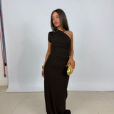 EFFIE KATS (mocha) Greer high neck maxi