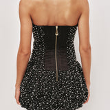 AJE (black/pearl) Regina bubble hem mini