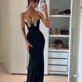 ALBINA DYLA (black/gold) Cleopatra Embellished Gown